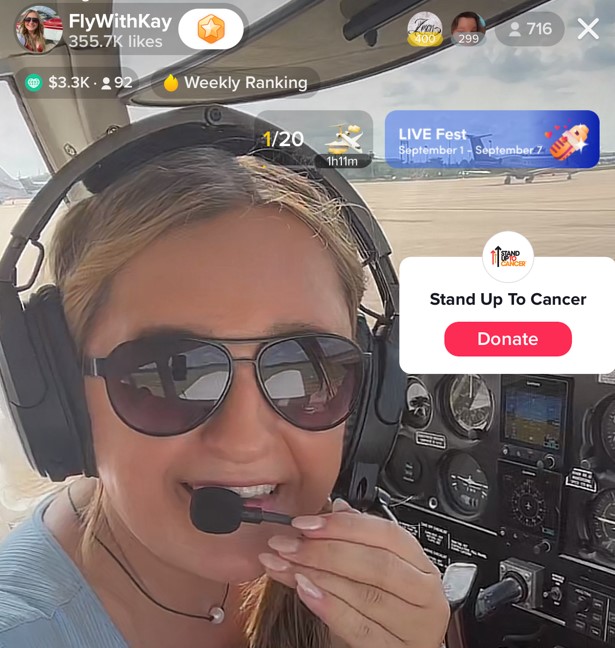 Kay Stands Up to Cancer! Kay Hall FlyWithKay